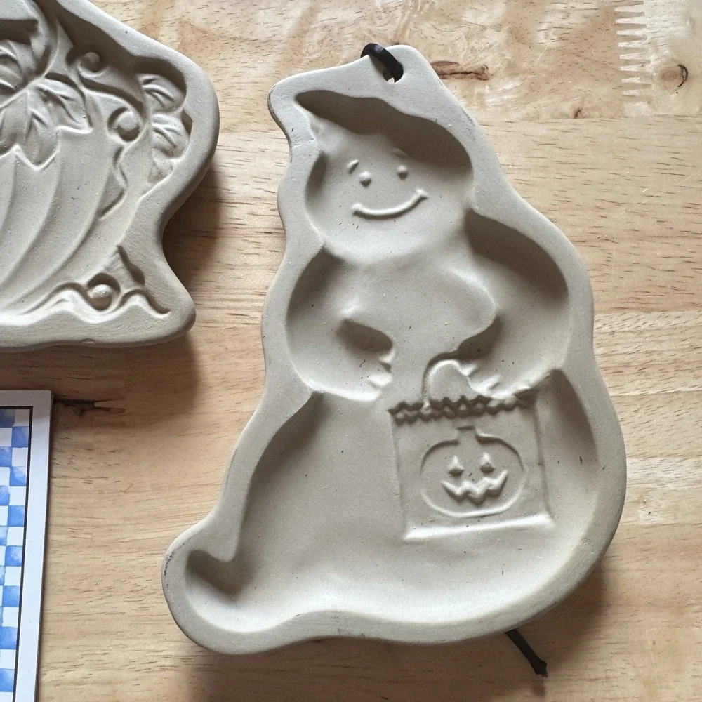 Lot 8 Vintage Cookie‎ Molds Brown Bag Cookie Art + Hartstone Holiday Designs